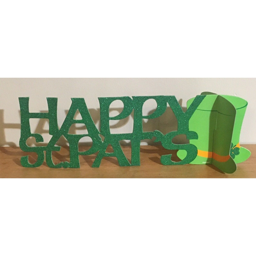 Lot of 12 Happy St Pat's CENTERPIECES - 3D Free Standing Table Decorations New